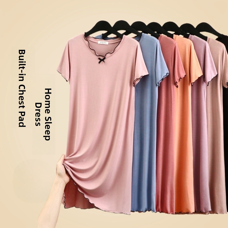 Maternity Wear - Modalna sukienka do spania damska letnia