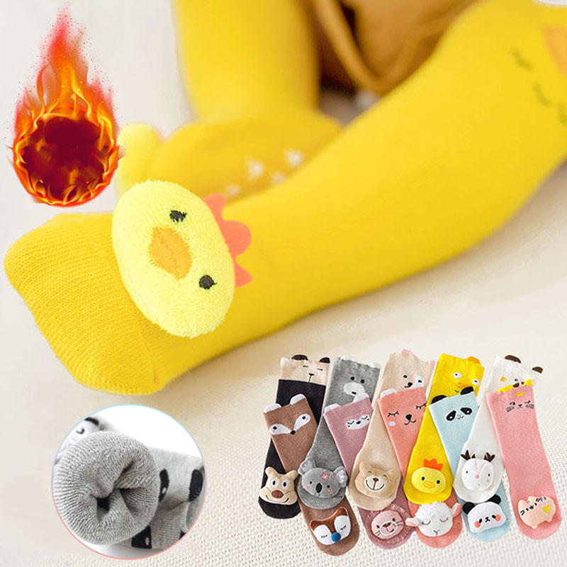 Unisex Baby Socks Non Slip - Zimowe Grube Bawełniane Długie Skarpety Dziecięce