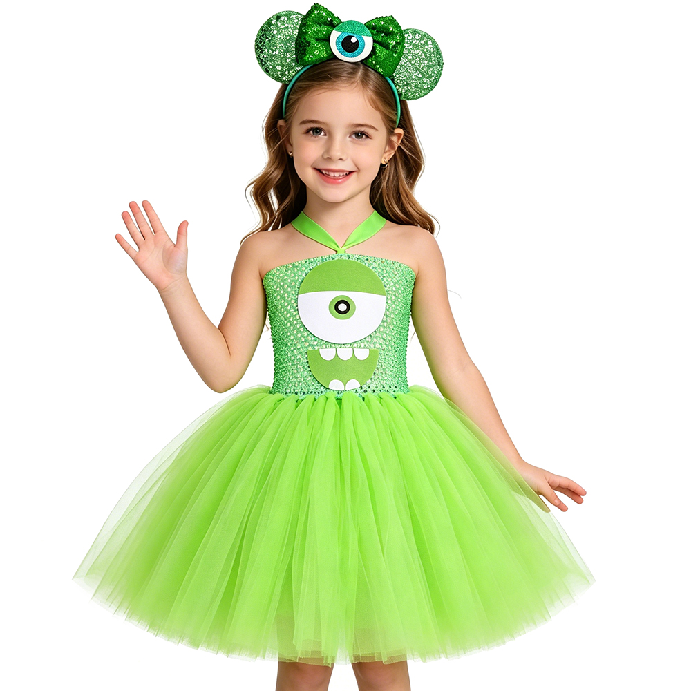 Kostium Mike'a Wazowskiego Pot – Toddler Girl Tulle Party Dress recenzja i cena