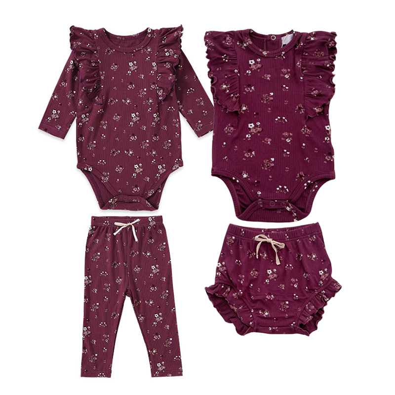 0-24M zestaw ubranek dla nowor – Newborn Baby Girl Romper Floral recenzja i cena