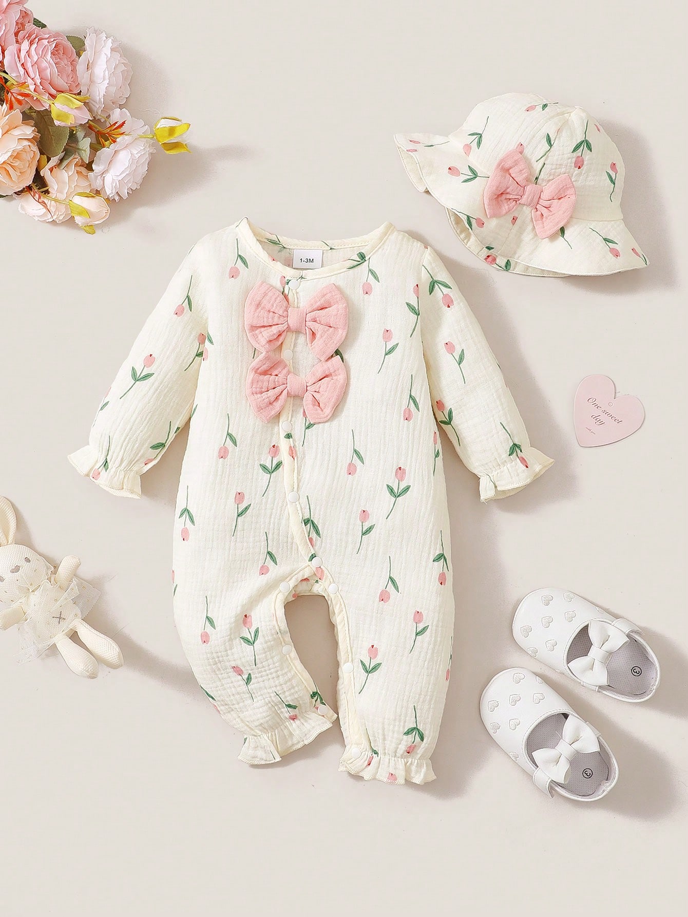 Dwuczęściowy zestaw dla dziewc – Newborn Baby Girl Romper Floral recenzja i cena